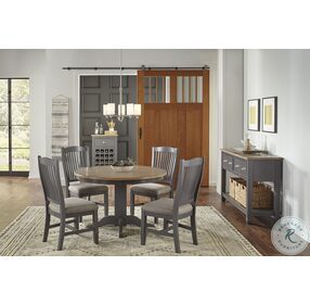 Port Townsend Grey And Seaside Pine 48" Round Dining Room Set