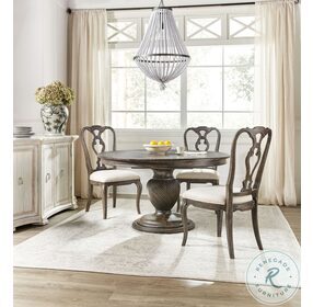 Traditions Rich Brown 54" Round Extendable Dining Room Set