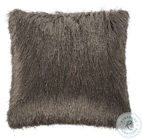 Indoor and Outdoor Shag Taupe Large Pillow