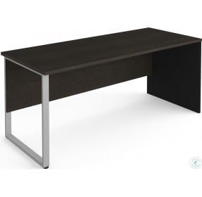 Pro Concept Plus Deep Grey and Black Rectangular Desk