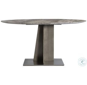 Equis Silver Travertine And Graphite Dining Table
