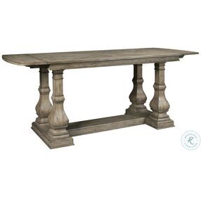 Garrison Cove Honey Toned And Gray Undertones Extendable Gathering Dining Table