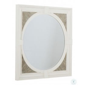 Summer Creek Scrubbed Oak And Harbor White Constallations Looking Glass Mirror
