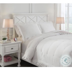 Jenalyn Light Pink And White Full Size Comforter Set