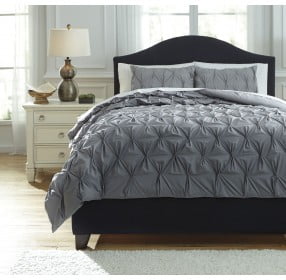 Rimy Gray King Comforter Set