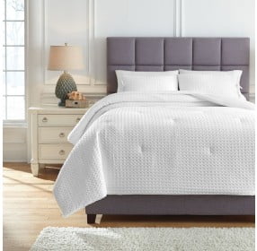 Maurilio White King Comforter Set