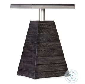 St. Armand Black And Brushed Pewter Drink Table