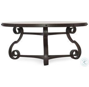 Luckenbach Cast Iron Black Round Cocktail Table
