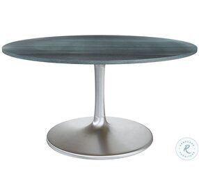 Metropolis Gray And Silver 60" Dining Table