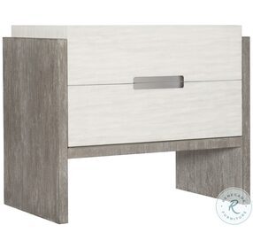 Foundations Linen And Light Shale 2 Drawer Nightstand