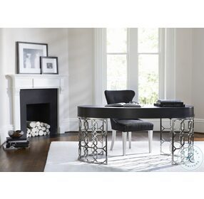 Silhouette Polished Stainless Steel And Onyx Home Office Set