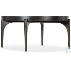Commerce And Market Dark Natural Wood Round Cocktail Table