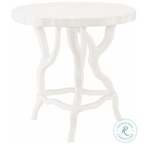 Arbor Chalky White Round Chairside Table