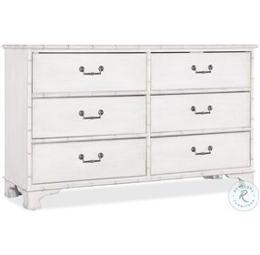 Charleston White 6 Drawer Dresser