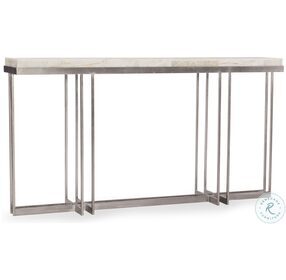 Blaire Tumbled White Onyx And Pewter Console Table