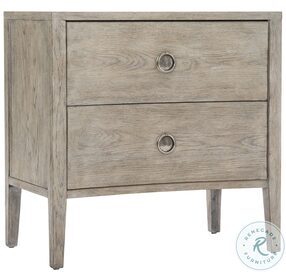 Albion Pewter 2 Drawer Nightstand