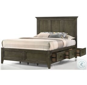 San Mateo Gray Queen Dual Storage Bed