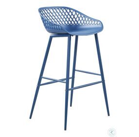 Piazza Blue Outdoor Bar Stool Set Of 2