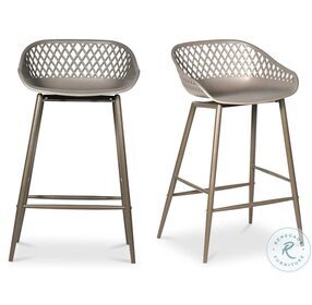 Piazza Gray Outdoor Counter Height Stool