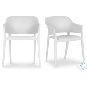 Faro White Arm Chair Set Of 2