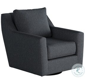 Truth or Dare Blue Navy Recessed Arm Swivel Glider Chair