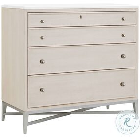 Ashby Place Reflection Gray 4 Drawer Bachelors Chest
