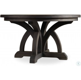 Corsica Dark Wood Round Extendable Dining Table
