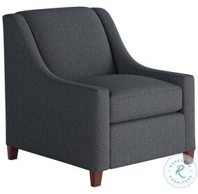 Truth or Dare Blue Navy Recessed Arm Accent Chair