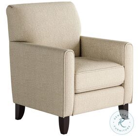 Sugarshack Oatmeal Straight Arm Accent Chair