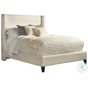 Angel Himalaya Ivory Queen Upholstered Panel Bed