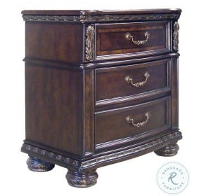 Monte Carlo Lustrous Cocoa 3 Drawer Nightstand