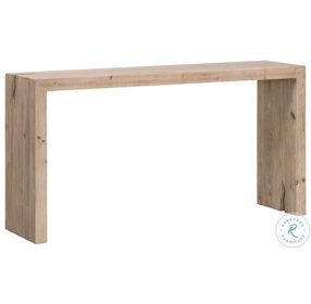 Reed Smoke Gray Pine Console Table