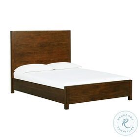 Asheville Vintage Umber Wooden King Panel Bed