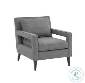 Luna Gray Tweed Accent Chair
