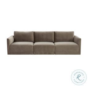 Willow Taupe Velvet Modular Sofa