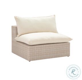 Cali Natural Wicker Outdoor Armless Chair