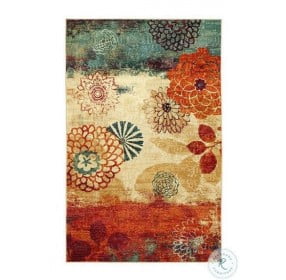 Greenville Blue and Red Small Area Rug