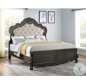Rhapsody Molasses Upholstered Queen Panel Bed