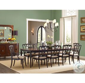 Charleston Black Extendable Dining Room Set