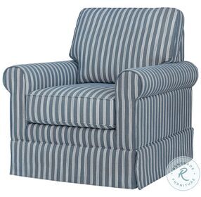 Riley Navy Upholstered Swivel Accent Chair