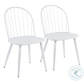 Riley White High Back Chair Set of 2