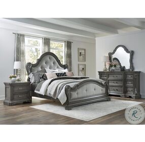 Vivian Mineral Grey Upholstered Panel Bedroom Set
