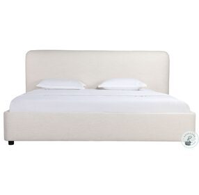 Samara Linen Queen Upholstered Panel Bed