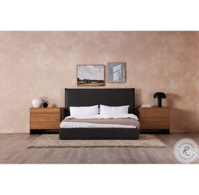 Luzon Slate Upholstered Tall Platform Bedroom Set