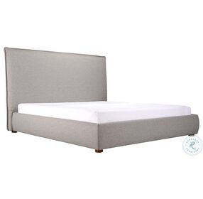 Luzon Graystone Tall Queen Upholstered Panel Bed