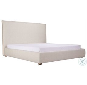 Luzon Wheat Upholstered Tall King Platform Bed
