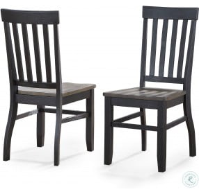 Raven Ebony And Driftwood Side Chair Set Of 2