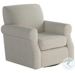 Invitation Light Grey Linen Swivel Chair