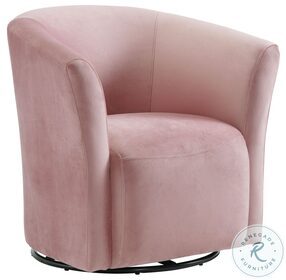 Cason Blush Velvet Swivel Chair