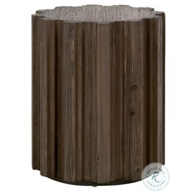Roma Drift Brown Pine Accent Table